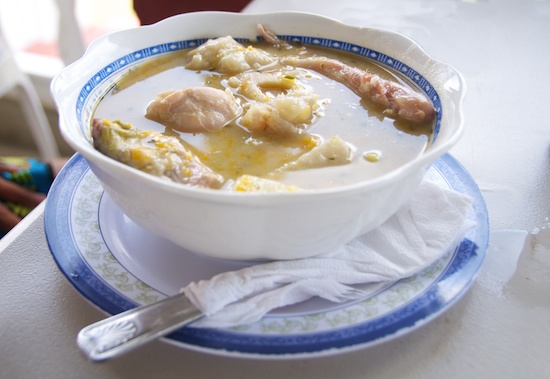 Cow heel and chicken soup, with pigtail by Patrick Bennett
