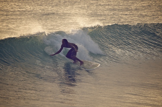 Surfing Freights Bay, Barbados