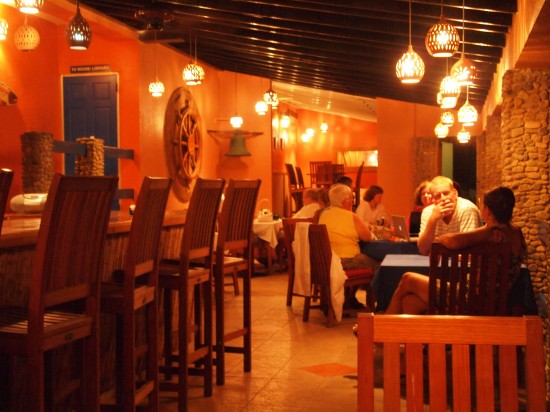 Dining Blue Waters Inn, Tobago by Steve Bennett