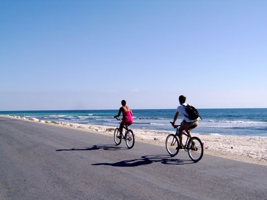 Riding Bikes in Tulum