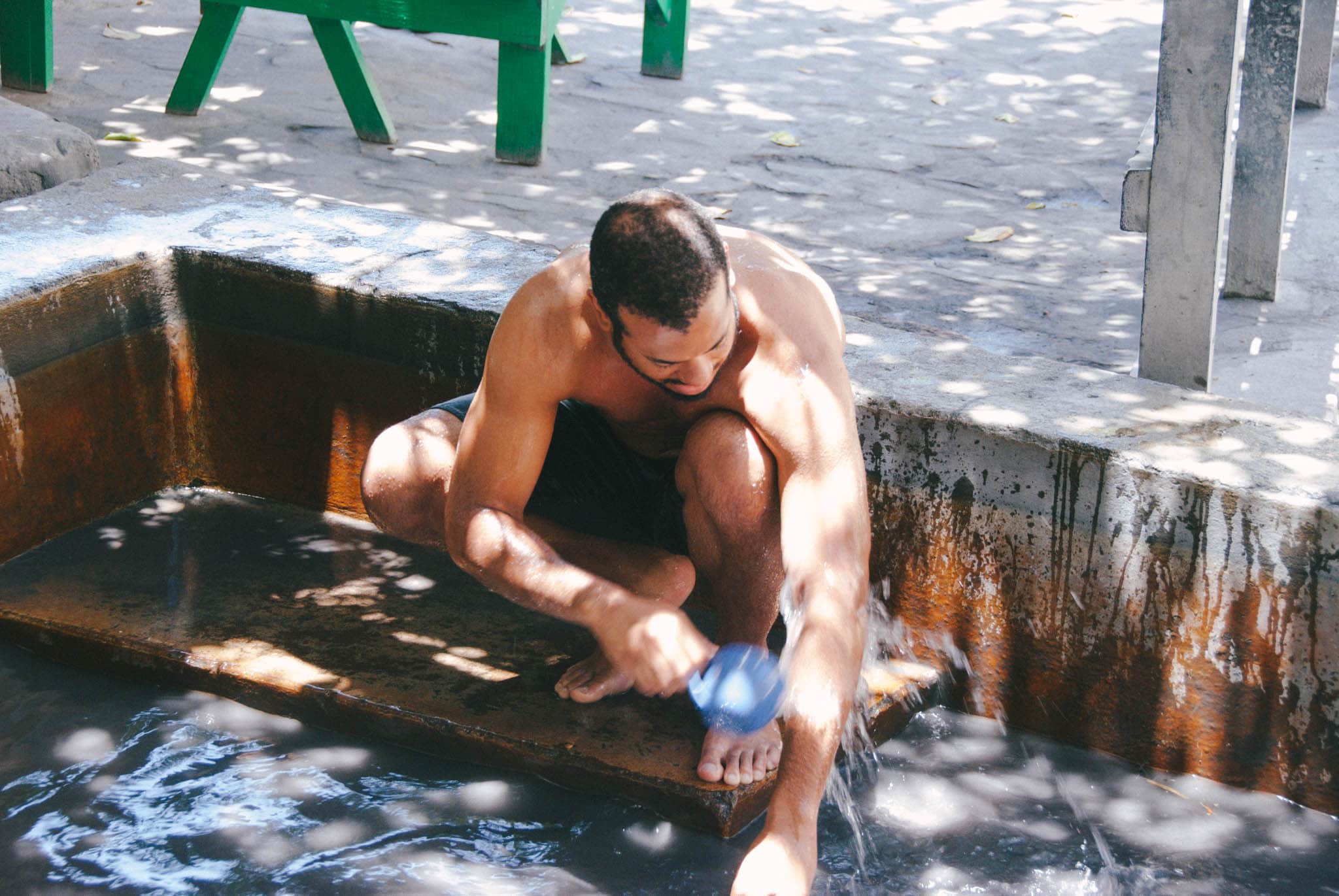 Bath at the Sulfur Springs National Park St. Lucia