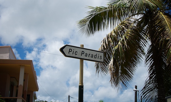 Pic Paradis street sign St. Martin Pic Paradis street sign St. Martin