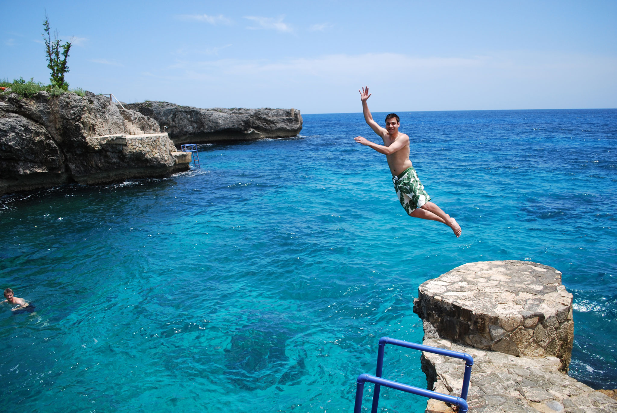 Cliff diving in Negril, Jamaica.