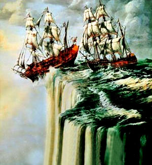 flat-earth-society Ships falling off flat earth