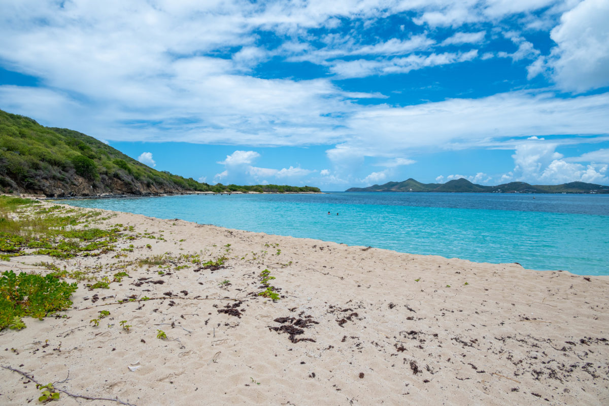 Heading east along the south shore of Buck Island