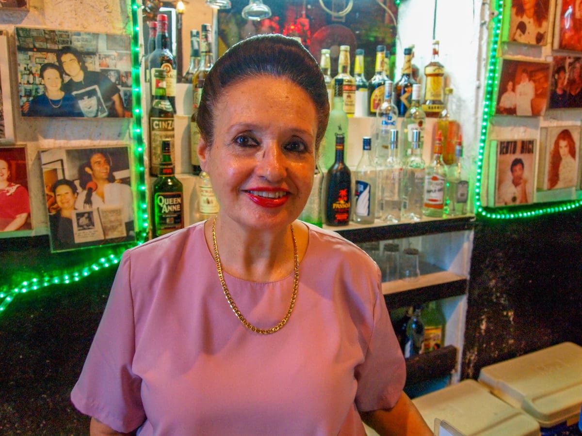 Maria behind her bar back in 2010 | SBPR