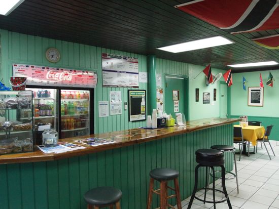 Inside Singh's Roti Shop Grand Cayman