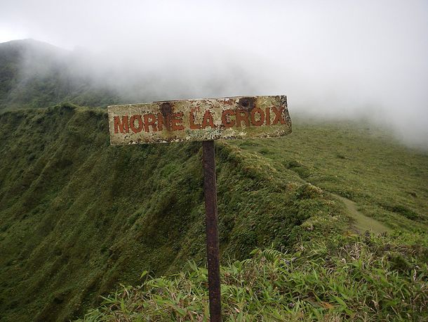 On the trail up Mount Pelée
