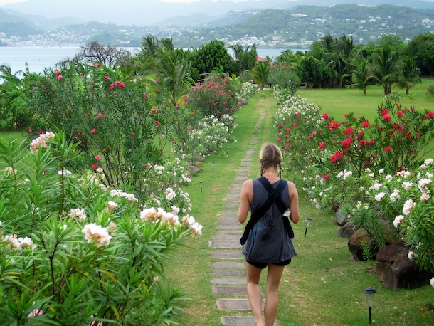 Mount Cinnamon Hotel walking to the beach, Grenada by Patrick Bennett