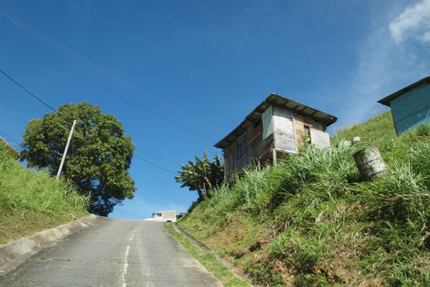 Super-Steep Paramin Hills Roads, Trinidad