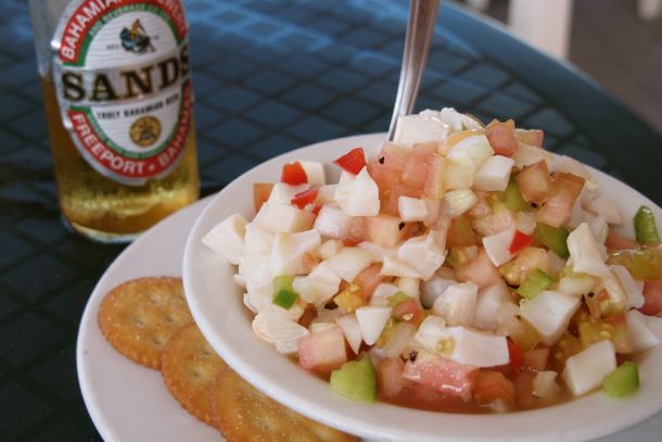 Wreckin'-good! Conch Salad from The Wrecking Tree on Green Turtle Cay, Bahamas/SBPR