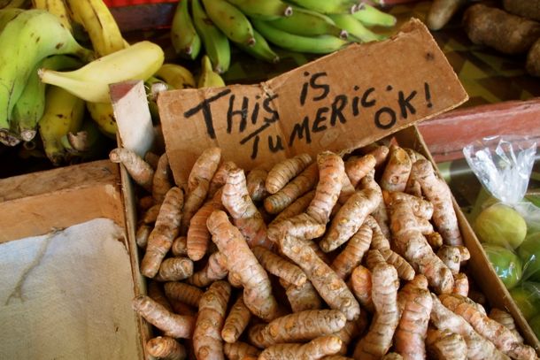 This is Tumeric at The New Market, Dominica