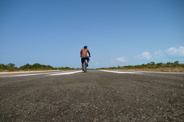 Lone Rider Flying solo down Cowles Field