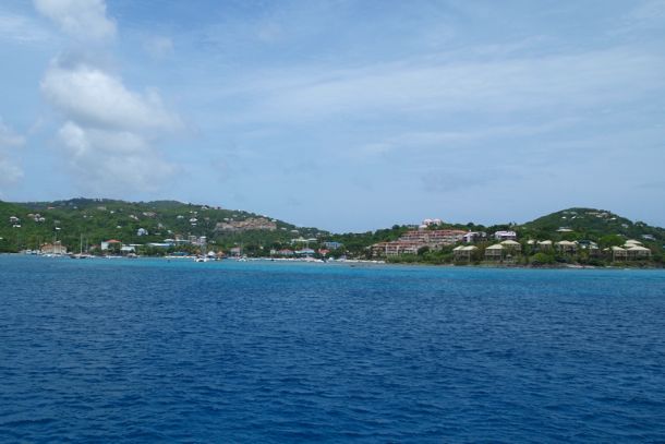 Cruz Bay, dead ahead