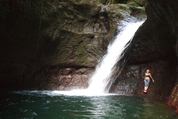 My new friend Laura at Denier Falls