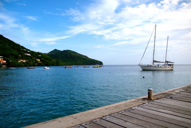 Anchored off Grande Anse d'-Arlet