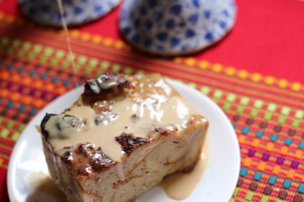 Coquito Bread Pudding by The Crucian Contessa