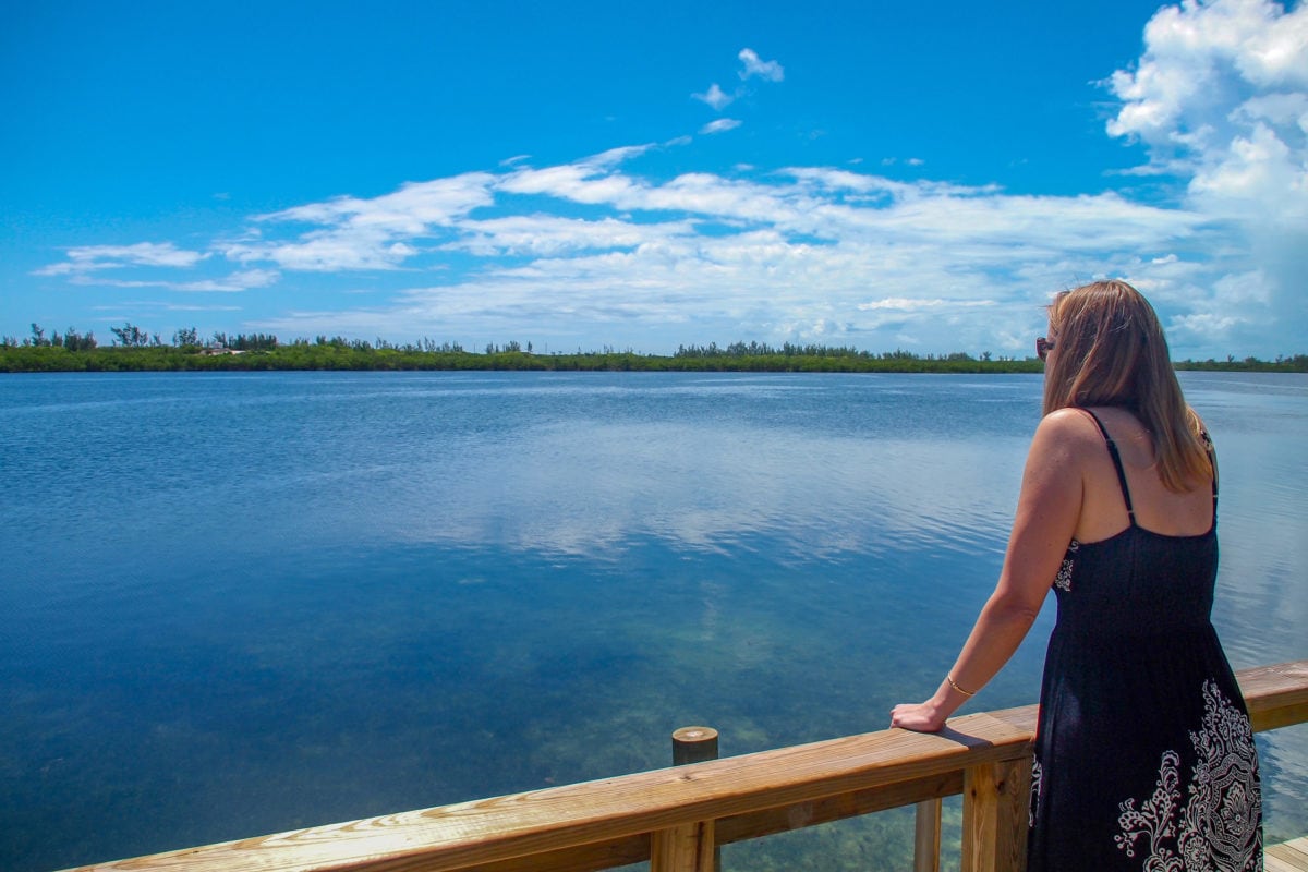 The midday view over Inner White Sound at Green Turtle Club, Abaco | SBPR