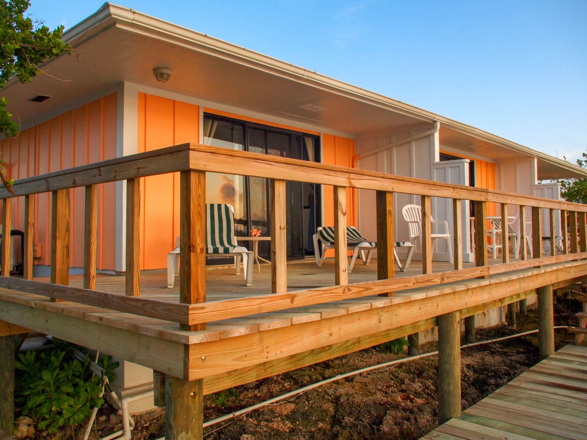 Our waterfront deck at Green Turtle Club, Abaco, Bahamas | SBPR