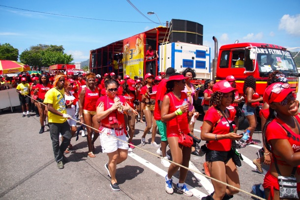 Pon di road for 2013 Carnival Monday, Trinidad/SBPR