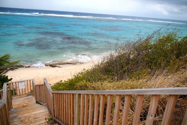 Stairs leading down to Isaac Bay | Credit: SBPR