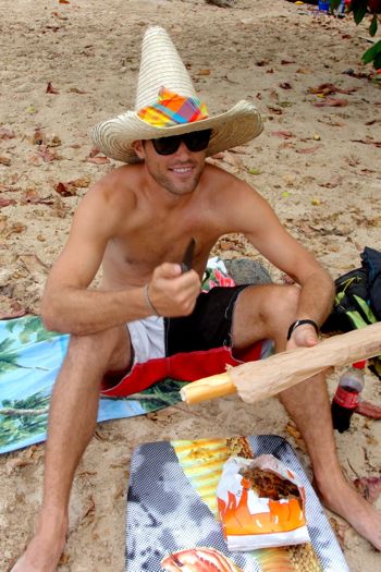 Shane in happier times with his prized Poulet | Courtesy Shane Carrick