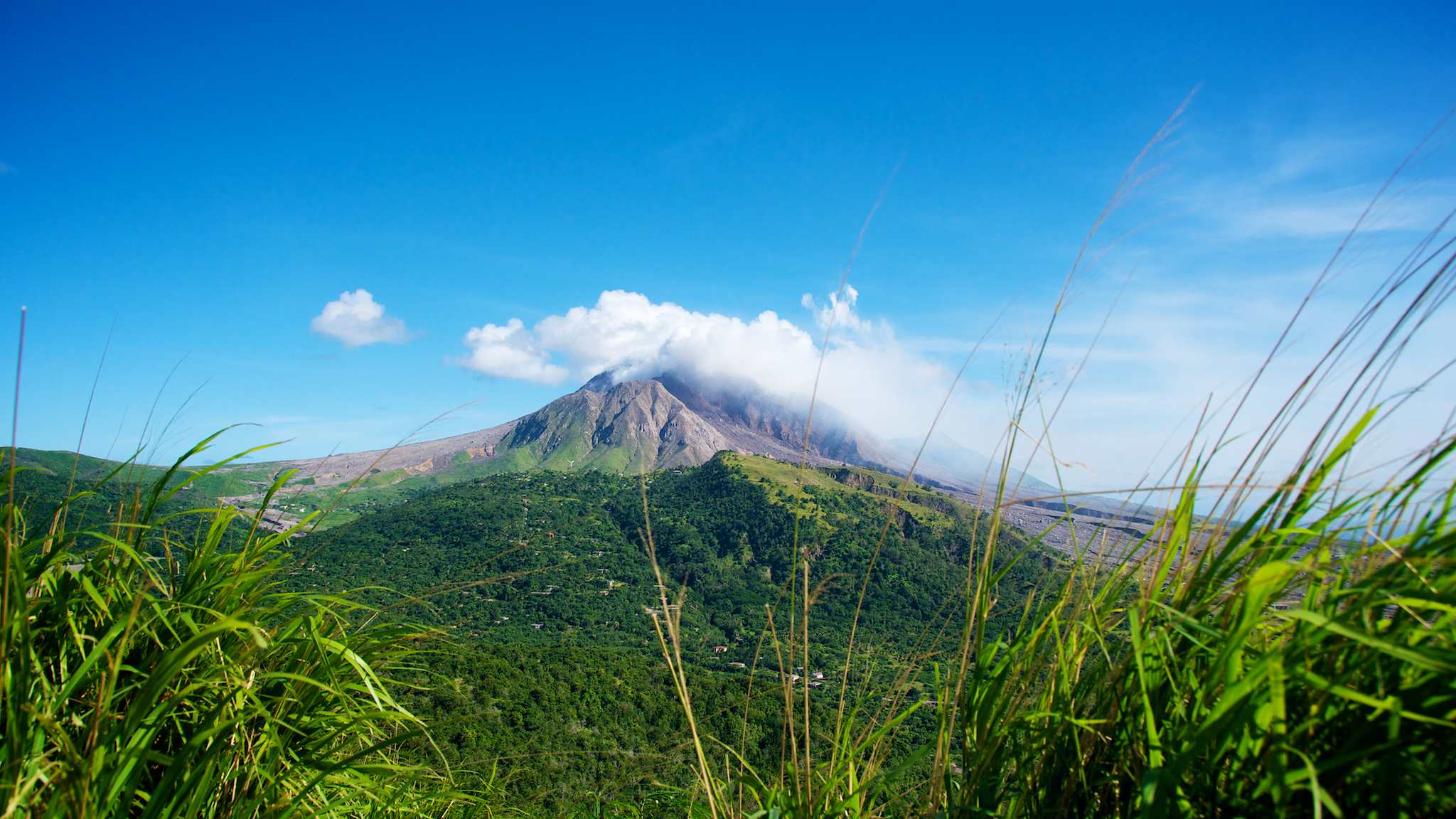 Garibaldi Hill View of Soufriere Hills Volcano, Montserrat