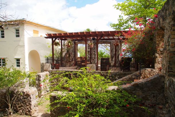 Patio in the Ruins, Estate Belvedere, St. Croix | SBPR