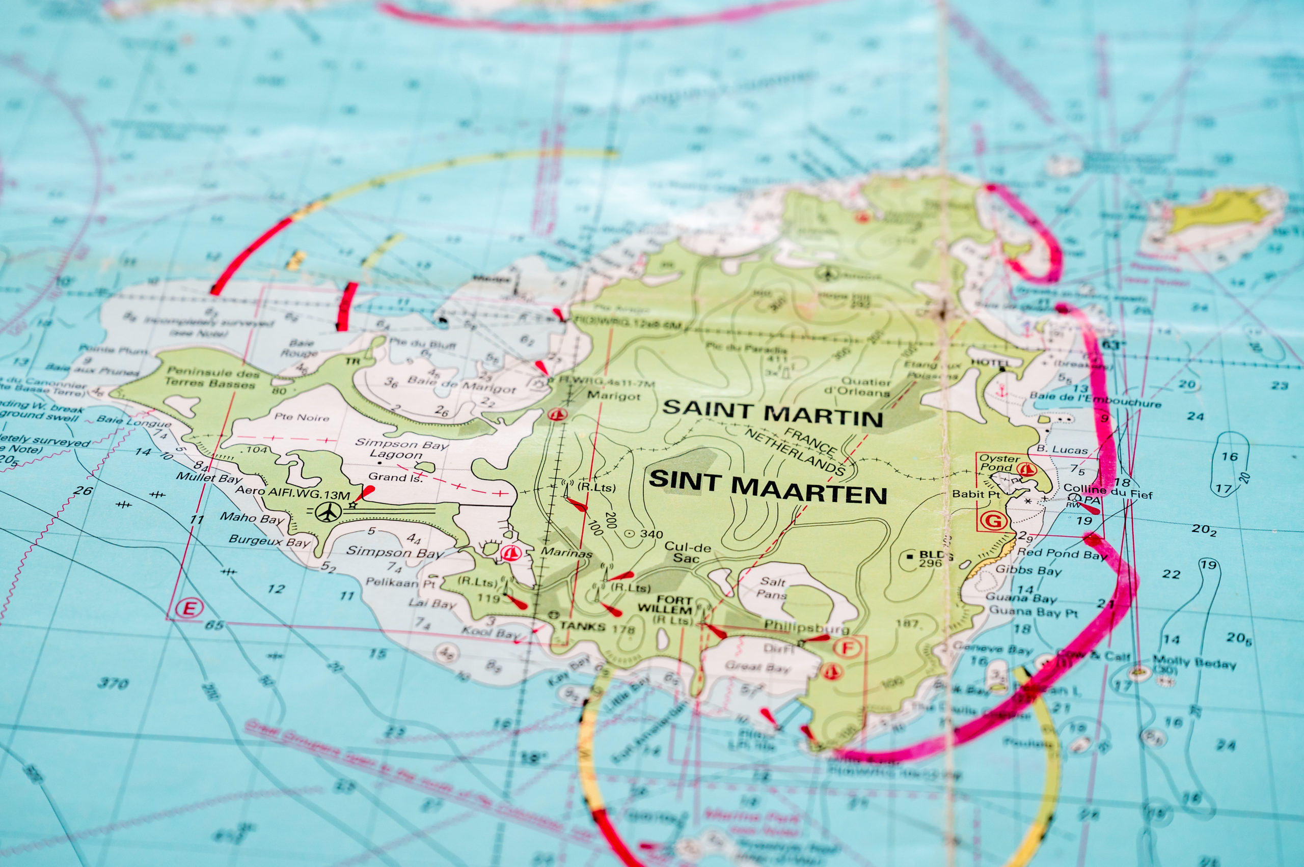 St. Martin/St. Maarten Border Map