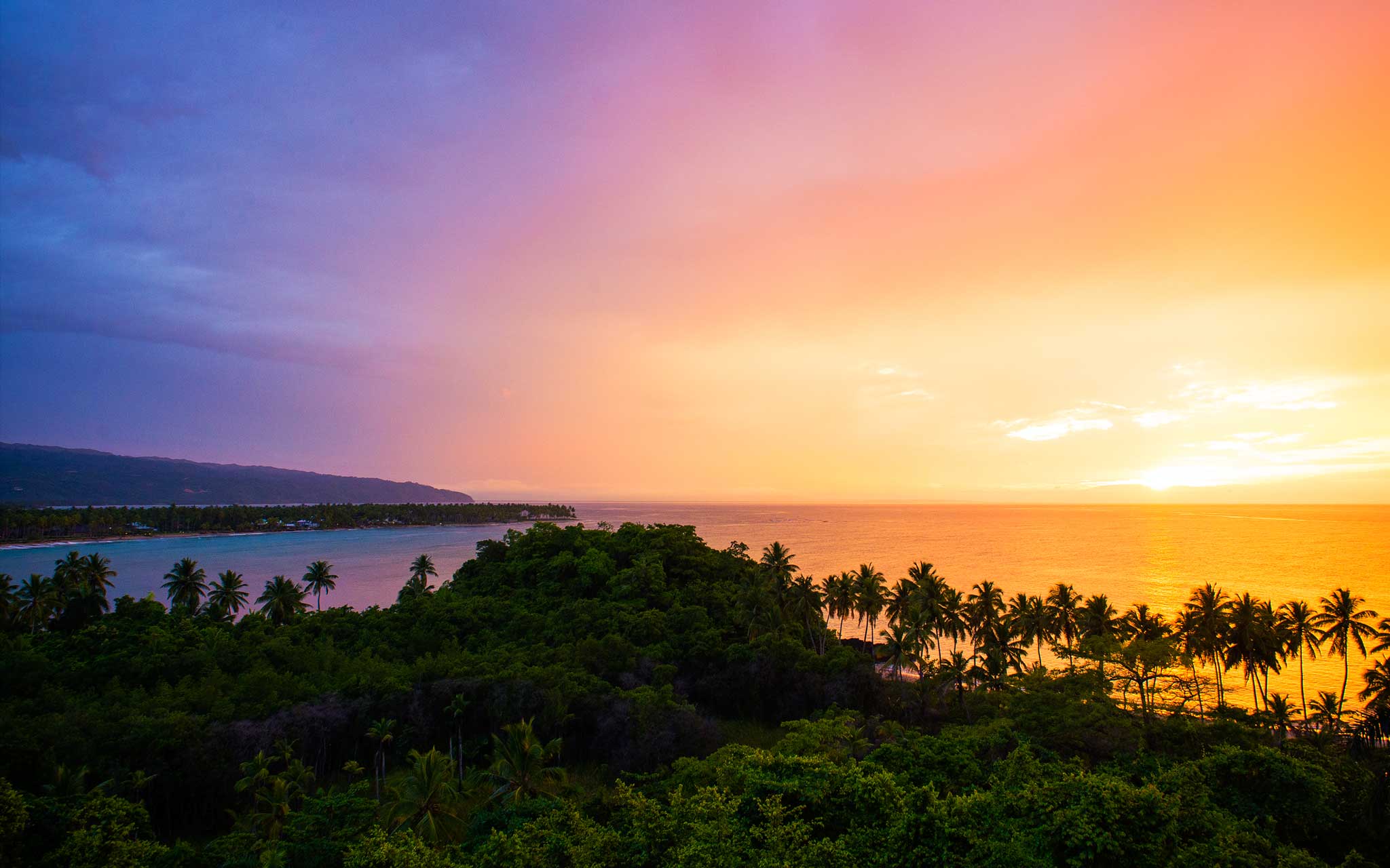 Las Terrenas Sunset Dominican Republic Wallpaper