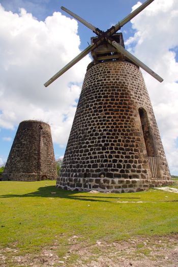 Twin mills at Betty's Hope, Antigua | SBPR