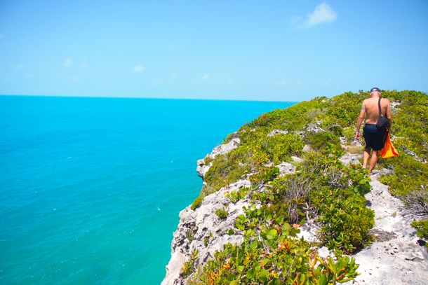 Trekking out toward South Bluff, Provo, near Pirate's Cove | SBPR