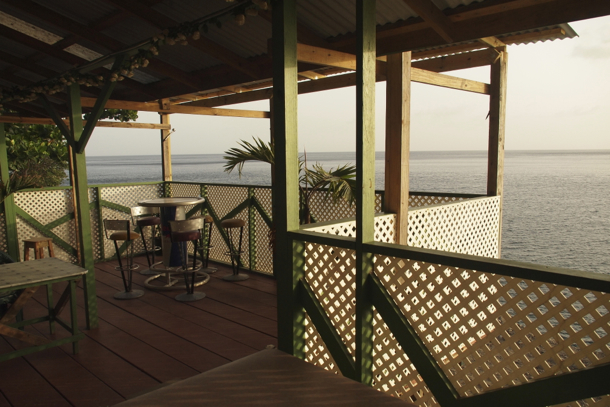 Seaside Patio at Melvina's in Pointe Michel, Dominica | SBPR