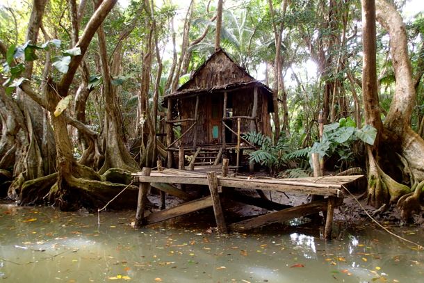 Tia Dalma's Shack from Pirates of the Caribbean 2 on The Indian River, Dominica | SBPR
