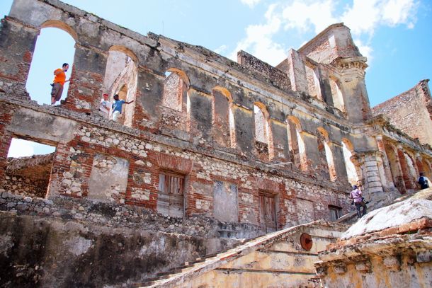 Up these stairs to the main entrance of Sans-Souci Palace in northern Haiti | SBPR