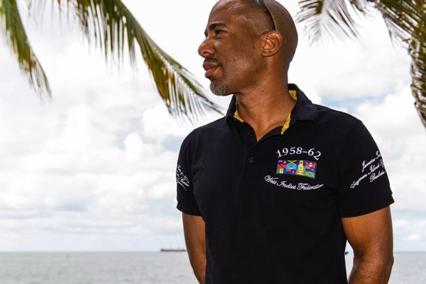 Me in my awesome West Indies Federation Coat of Arms polo | Credit: Partrick Bennett