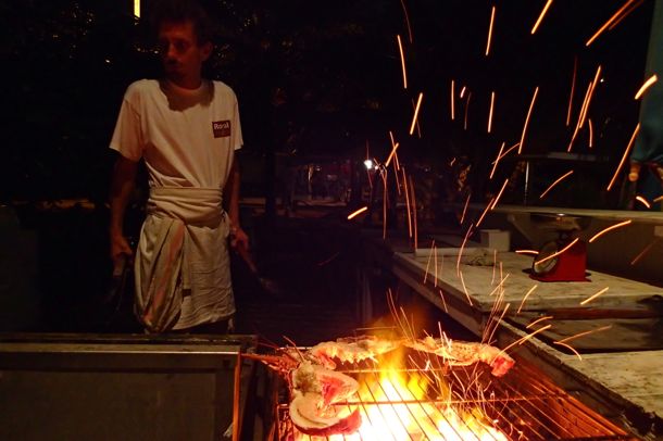 Lobster on the grill at Le Petibonum, Martinique | SBPR