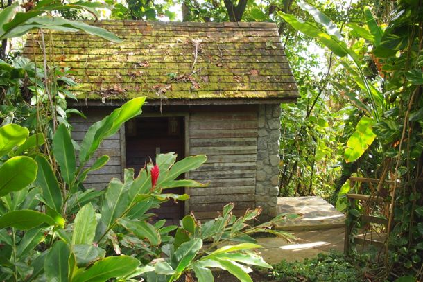 Restrooms just opposite the Pavilion at Jungle Bay, Dominica | SBPR