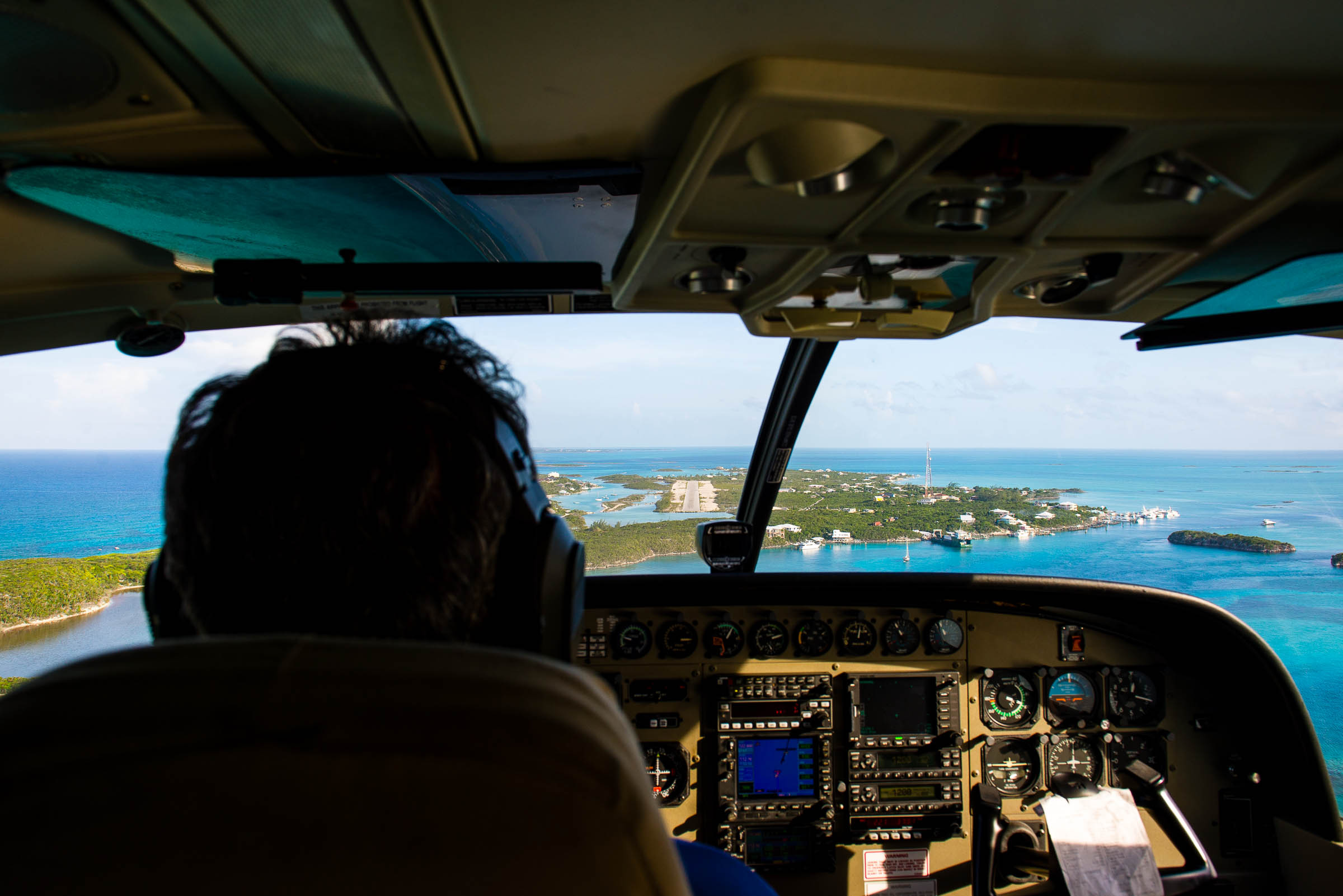 Landing at Staniel Cay Airport, The Bahamas by Patrick Bennett