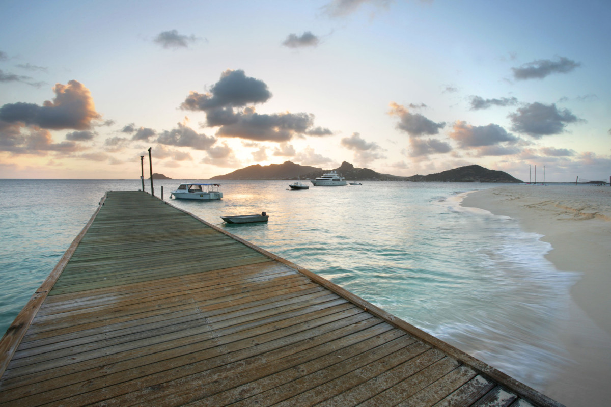 Palm Island Resort with Union Island in the distance