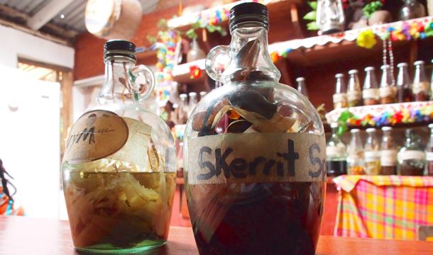 Skerrit Special bush rum at Islet View Bar, Dominica | SBPR