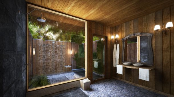 Planned bath at The Baymen, Belize