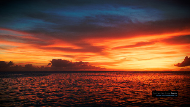 Caribbean Sea Sunset, Bequia, St. Vincent and the Grenadines