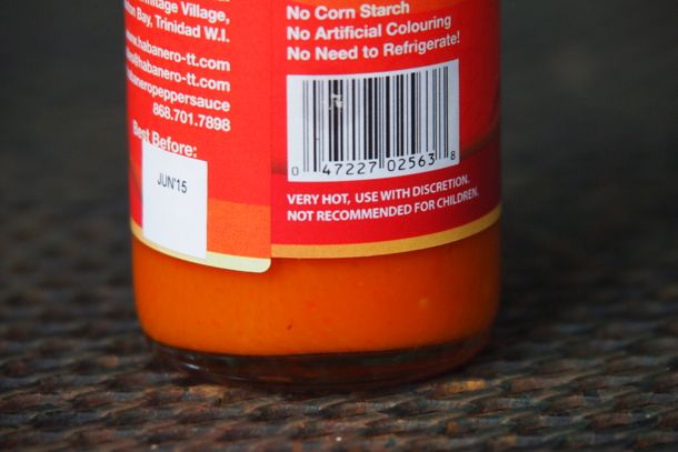 Scorpion Pepper Sauce warning | SBPR