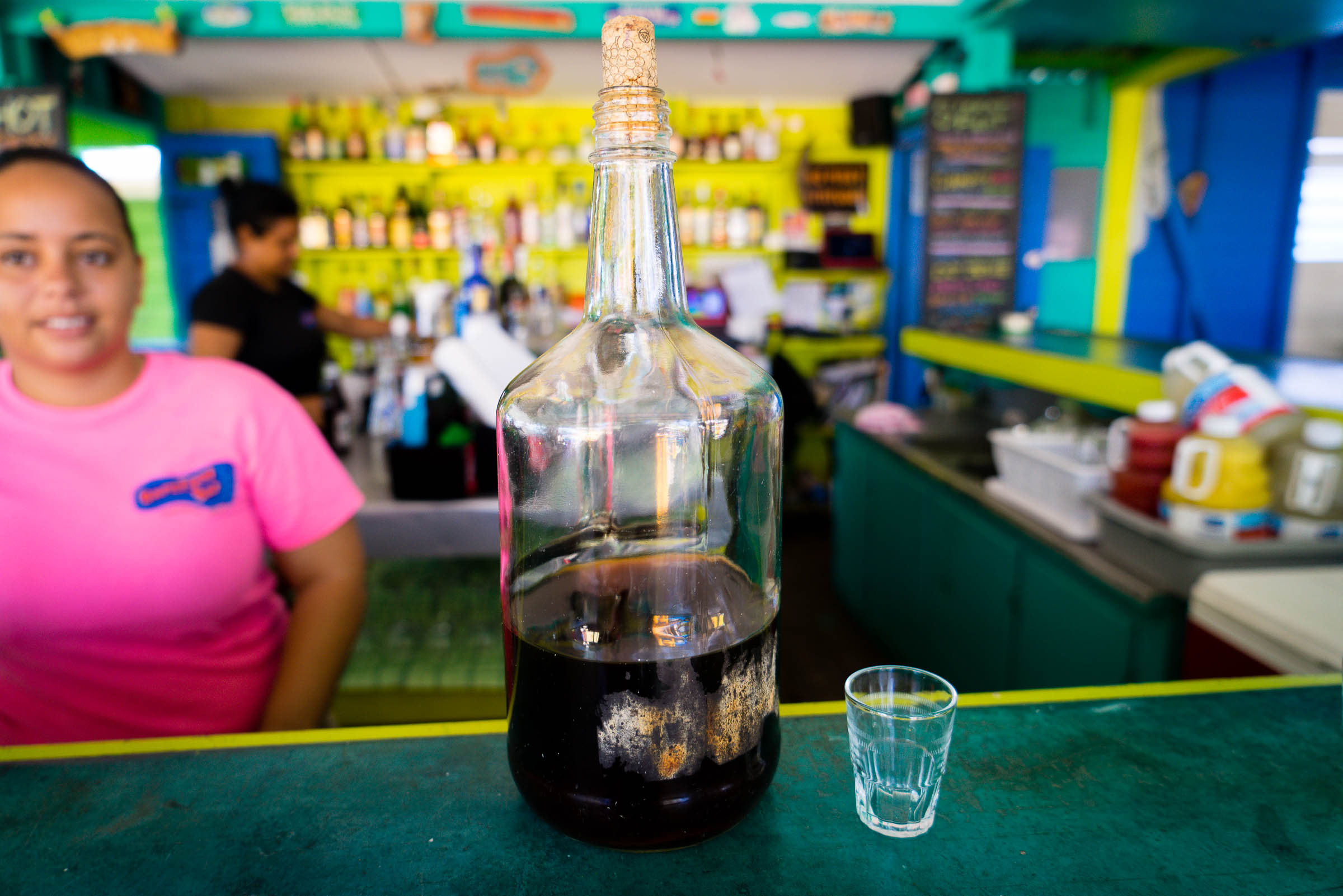Belizean Bittas at Barefoot Bar, Placencia by Patrick Bennett