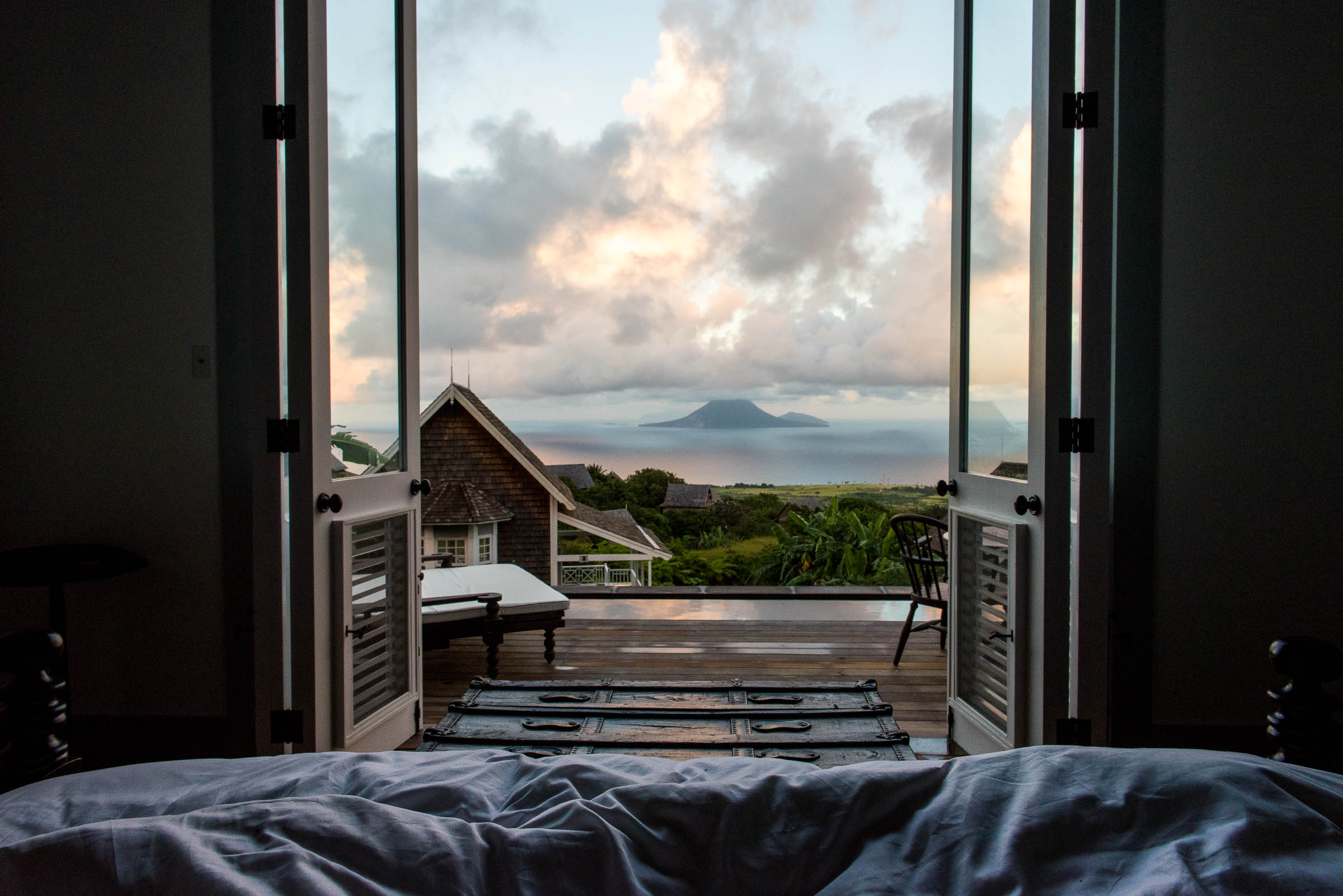 Waking up at Belle Mont Farm on Kittitian Hill by Patrick Bennett