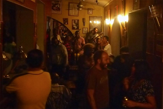 Friday night, inside Presse Café in Pétion-Ville, Haiti | SBPR