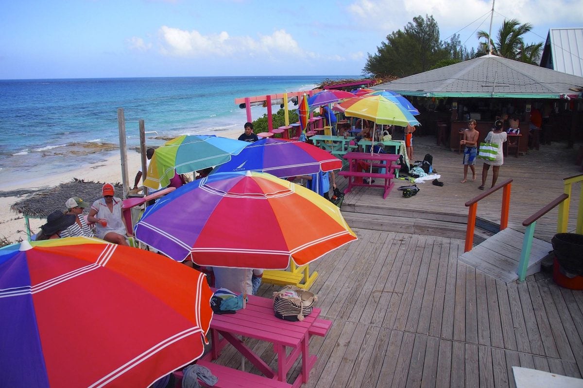 Ocean view deck at Nipper's Bahamas