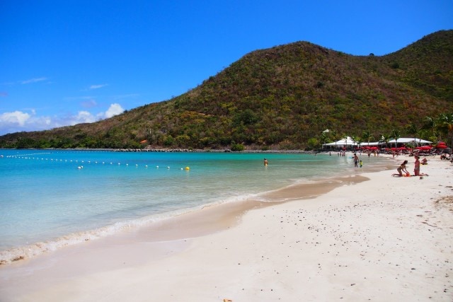 The beach at the fab Riu Palace Resort St. Martin | SBPR