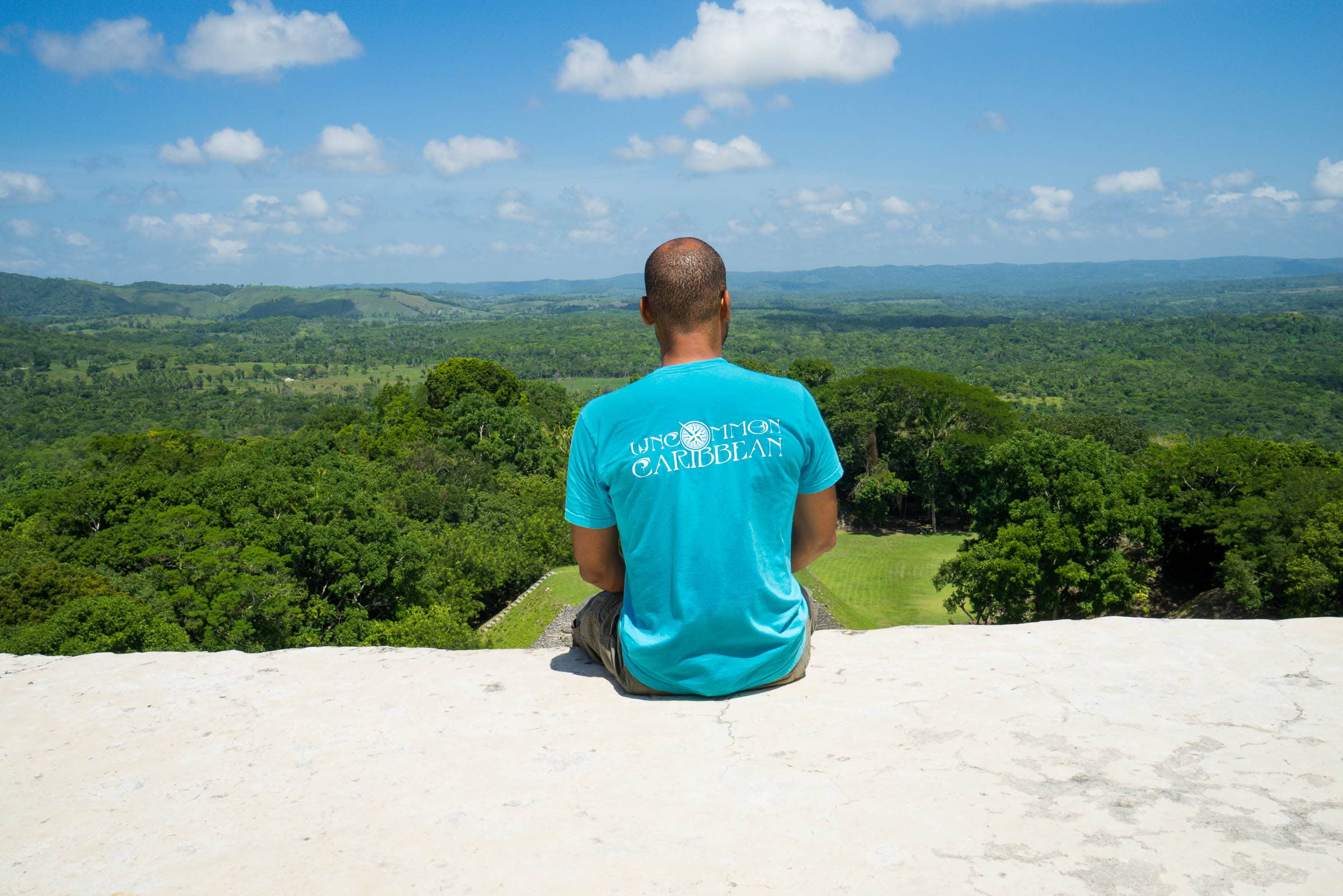 Sitting atop Xunantunich, Belize
